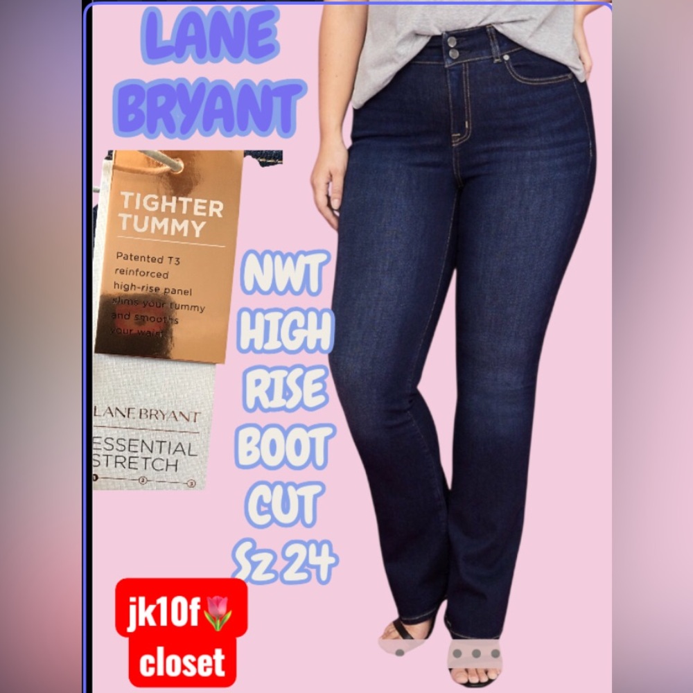LOWEST🌺 NWT Lane Bryant Sz24 TUMMY  CONTROL High Rise Bootcut Jeans